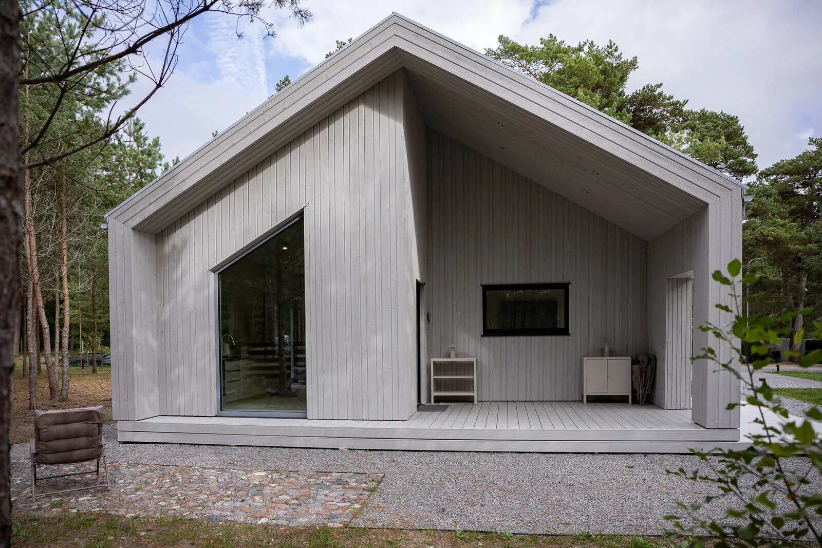 Kaia House, the gable end with the terrace — Terra House, Ventspils